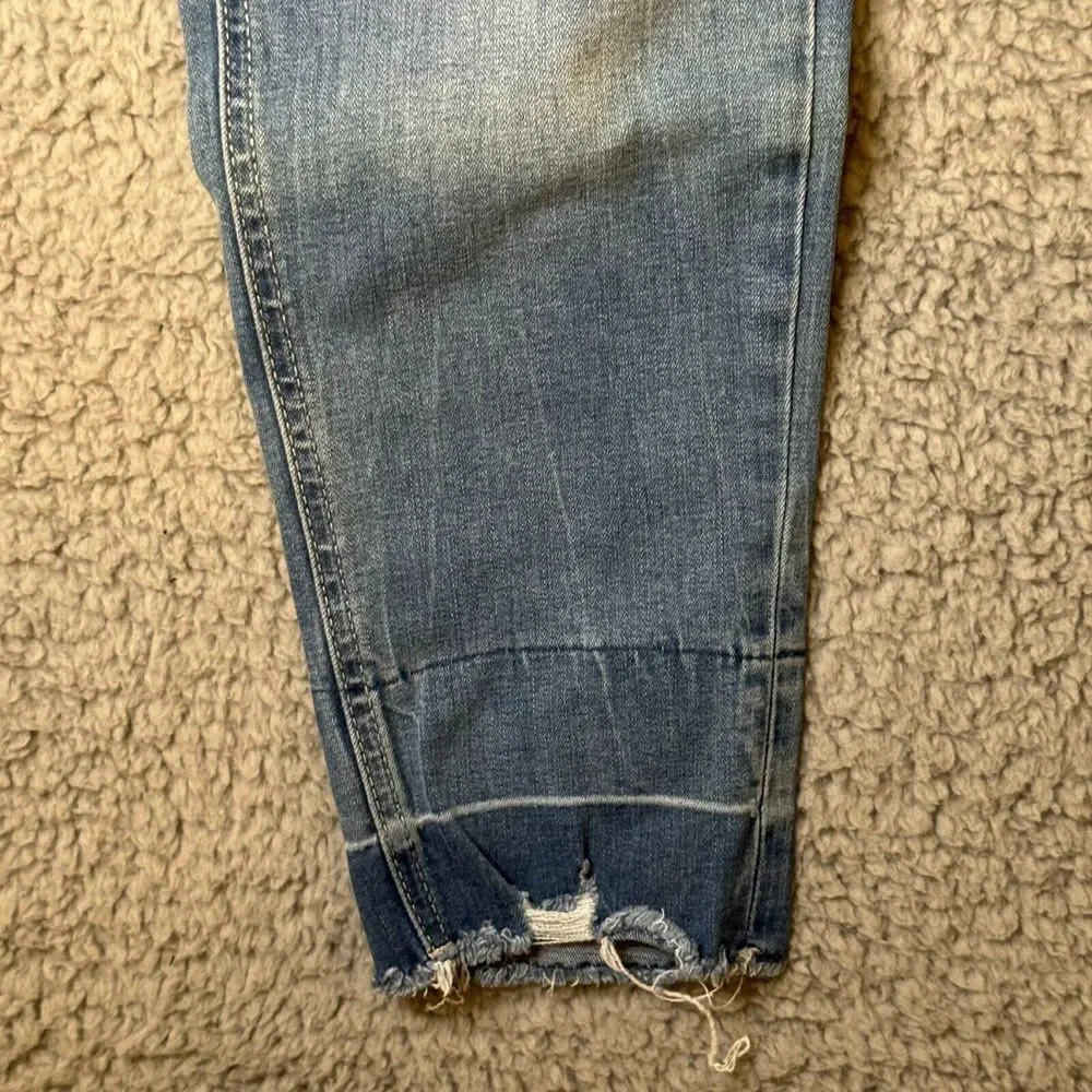 Justice‎ Girlfriend Raw Hem Distressed Blue Jegging Stretch Jeans Girls 14 Plus